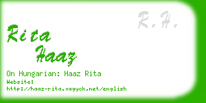 rita haaz business card